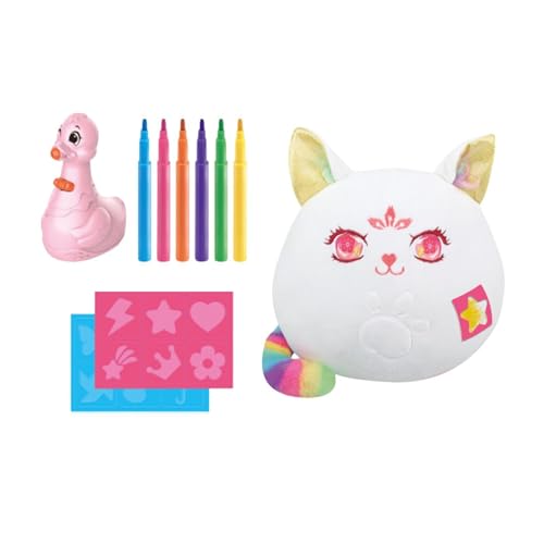 Colcolo Graffiti Plüschspielzeugmalerei Kits Malerei Kritzelei, Wohnkultur DIY Plüsch Doll Stofftier, für Jungen Mädchen Erwachsene Kinder Geschenke, Fuchs von Colcolo