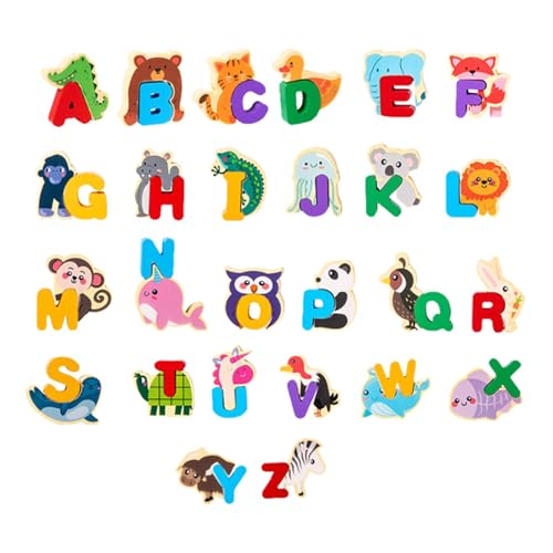 Colcolo Holz-Alphabet-Puzzle, Alphabet-Lernspielzeug, Aufklärung, pädagogisches Reisespiel, Zuordnungsspiel für Kindergarten, Mädchen und Jungen Colcolo Holz-Alphabet-Puzzle, Alphabet-Lernspielzeug, Aufklärung, pädagogisches Reisespiel, Zuordnungsspiel für Kindergarten, Mädchen und Jungen von Colcolo