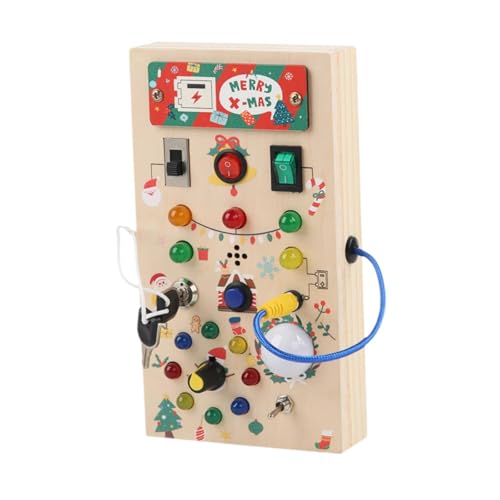 Colcolo Holz Busy Board Montessori Indoor Spielen Spiel Geschenk Aktivität Sensorischen Board Holz Control Panel für Jungen Mädchen Kindergarten von Colcolo