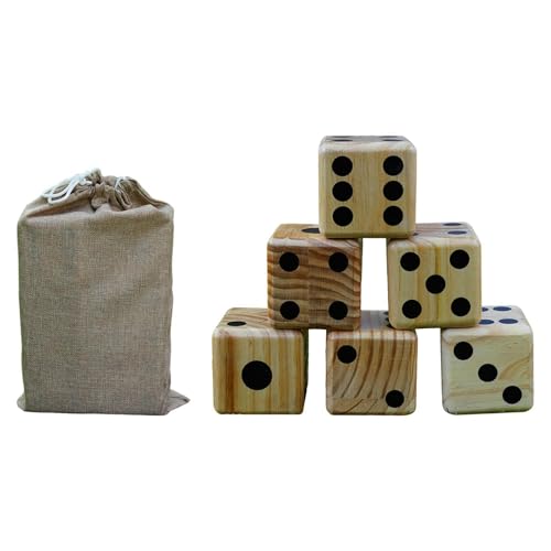 Colcolo Holz-Punktwürfel, 8,9 cm, Lehrmittel, Brettspiel-Würfel, Würfelblock, D6-Würfel für Lehrer, Jungen und Mädchen, Taschenfüller, Partygeschenke von Colcolo