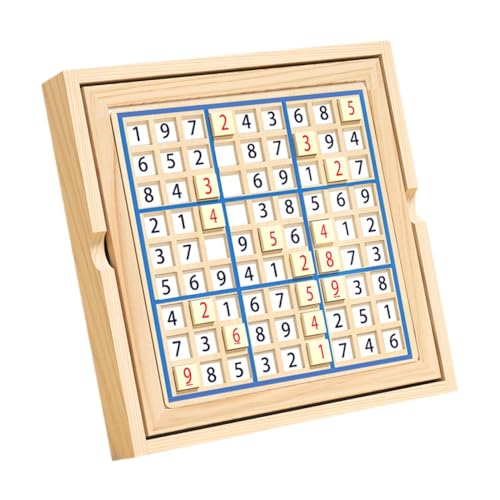 Colcolo Holz-Sudoku-Brettspiel-Set, Denksportaufgabe, Spielzeug, Lernspielzeug, Desktop-Spielzeug, Geburtstagsgeschenk, Sudoku-Brettspiel für Jungen und von Colcolo