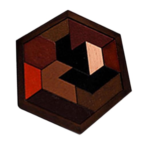 Colcolo Holz-Tangram-Puzzle, Denksport-Puzzle, IQ-Spiel, anspruchsvolles geometrisches Tangram-Puzzle für Kinder, Erwachsene, Vorschule, 11 Blöcke von Colcolo