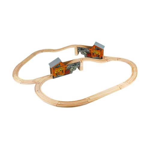 Colcolo Holzeisenbahn-Set, Spielzeug, Vorschul-Lernspielzeug, Familienspiel, Kinder, kreative Spielsets für Kinder, Partyzubehör, Überdachte von Colcolo