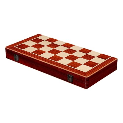 Colcolo Holzschachspiel, Klappschach aus Holz, Familienbrettspiele, tragbares Schach-Dame-Brettspielset für Anfänger ab 8 Jahren, 12inch von Colcolo