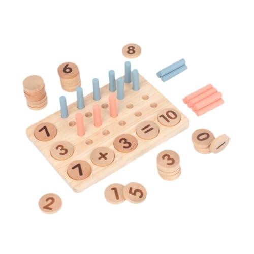 Colcolo Holzzahlen -Puzzle Zahlen Matching Puzzle Erkennung Spielzeug Lernen Sie Mathematikzahlen für 3+ Jahre alte Kindergarten von Colcolo