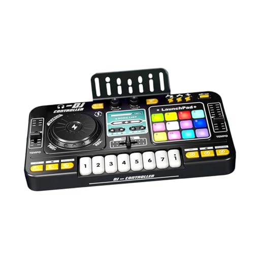 Colcolo Kinder DJ Mixer Spielzeug Musical Toy Turntable Vorschule Elektronische Interaktives Lernen Kids DJ Controller Party Mixer, Ohne Mikrofon von Colcolo