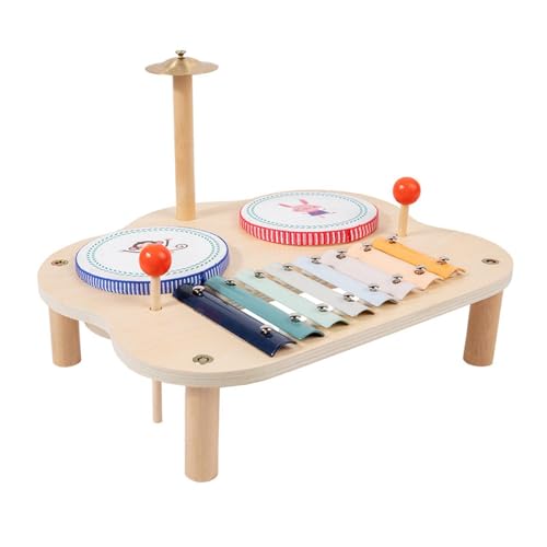 Colcolo Kinder-Schlaginstrumente-Set, Musikinstrument, Montessori-Lernspielzeug, Holz-Musiktisch für Zuhause, Festival, Jungen und Mädchen von Colcolo