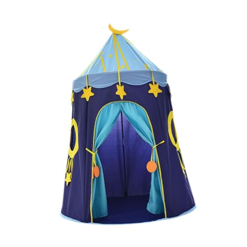 Colcolo Kinderzelt Kinderburg Spielzelt Geschenk Faltbares Tipi Spielhaus Prinzessin für Grillabende Indoor und Outdoor Spiele, Blau von Colcolo