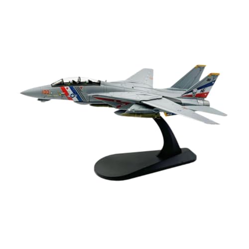 Colcolo Legierung 1/100 F14D Flugzeug Druckgussmodell mit Ausstellungsständer Desktop Dekor Ornament Kampfjet Modell für Bar Büro Schlafzimmer von Colcolo