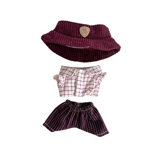 Colcolo Mini 6 Zoll Puppenkleidung,Puppenhosen Outfits,Bequem,Puppenaccessoires,Kleidung Anzieh Puppenkleidung für Anhängerpuppe, Rot, 3 Stück von Colcolo