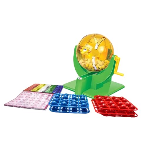 Colcolo Mini Lotterie Maschinen Lotteriemaschine mit Bällen Lotto -Spiel Bingo -Spiel für Kinder, Doppelfarbbälle von Colcolo