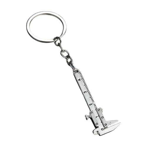 Colcolo Mini Metall Movable Vernier Container Taschen Tasche Vernier Container Keyring Tragbarer Lineal Creative Car Schlüsselbund Zinklegierung für, Weiß von Colcolo