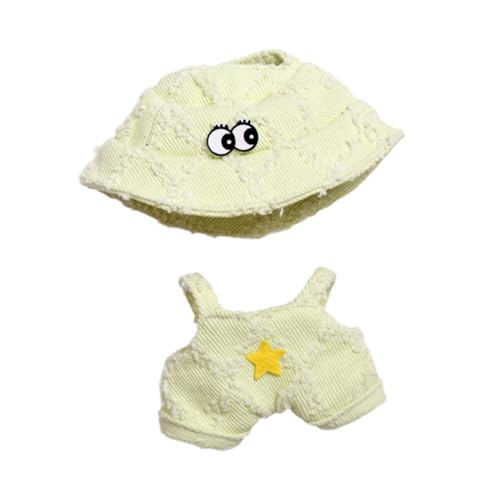 Colcolo Mini-Puppenkleidung, Kleidungsset mit Hut, Zubehör, Miniatur-Kostüm, Anzug, Hosen-Set für 15 cm große Puppen, Anhänger-Puppe, GrÜn von Colcolo