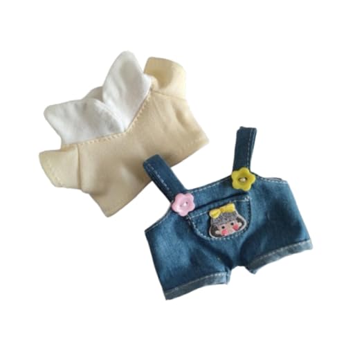 Colcolo Mini-Puppenkleidung, Plüschpuppen-Outfit, süße Kostüme, Anziehkleidung, Puppenhosen, Outfits, Puppenkleidung für Kinder, Anhängerpuppe, Gelb von Colcolo