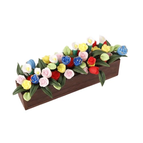 Colcolo Miniatur-Blumentopfständer, Miniatur-Blumentopfregal, Maßstab 1:12, Miniatur-DIY-Zubehör für Geschenk, Kinder, Garten, Style C von Colcolo