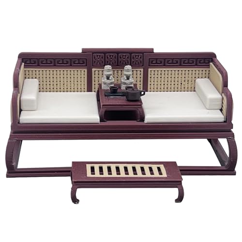 Colcolo Miniatur Chinesisches Bett Modell Puppenhaus Zubehör Maßstab 1/12 Tiny Crafts Puppenhaus Möbel Rollenspiel Spielzeug Colcolo Miniatur Chinesisches Bett Modell Puppenhaus Zubehör Maßstab 1/12 Tiny Crafts Puppenhaus Möbel Rollenspiel Spielzeug von Colcolo