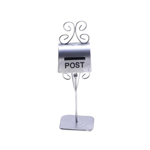 Colcolo Miniatur Puppenhaus Mailbox Modell Eisen Kunst Pretend Spielen Micro Landschaft DIY Szene Zubehör Miniatur Szene Prop, Silber von Colcolo