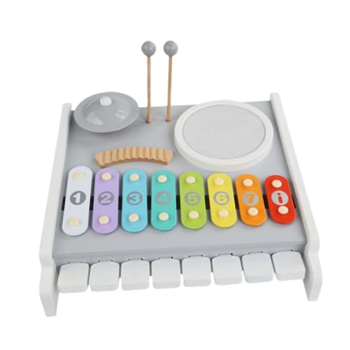 Colcolo Musikinstrumente Spielzeug 2 in 1 Xylophon für Kinder Klaviertastatur Klavierspielzeug Xylophon Schlagzeug-Set, für 1 2 3 Jahre alte Babygeschenke von Colcolo