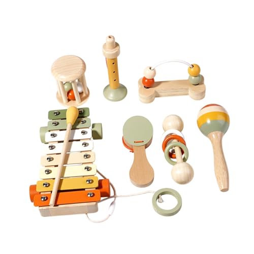 Colcolo Musikinstrumenten-Set für Kinder, Musikspielzeug für frühes Lernen, Spielzeug aus Holz für Schlaginstrumente als Geburtstagsgeschenk, Partyspielzeug von Colcolo