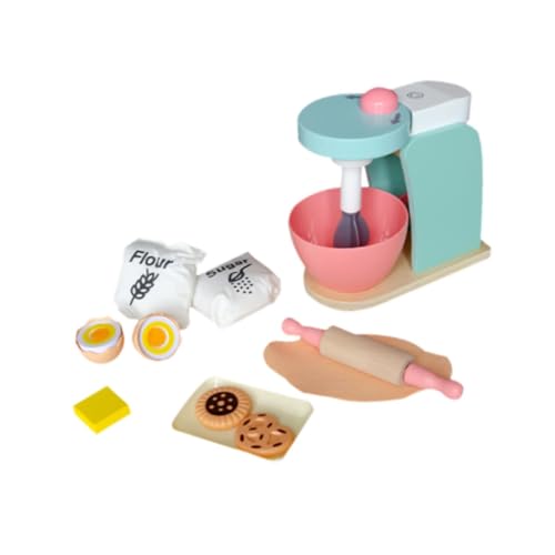 Colcolo Play Foods Holzküchenspielzeug, interaktives Küchenspielset, Küchenzubehör, Holzmixer-Set für Kleinkinder, Mädchen und Jungen von Colcolo