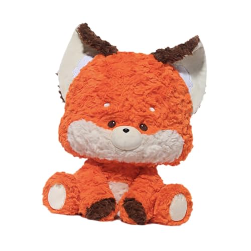 Colcolo Plüsch Tier Spielzeug weiche Puppen -Feiertags Geschenk Cartoon Kollektible Schlafzimmer Dekoration kuschely Spielzeug für Erwachsene Kinder Jungen, 38 cm Fuchs von Colcolo