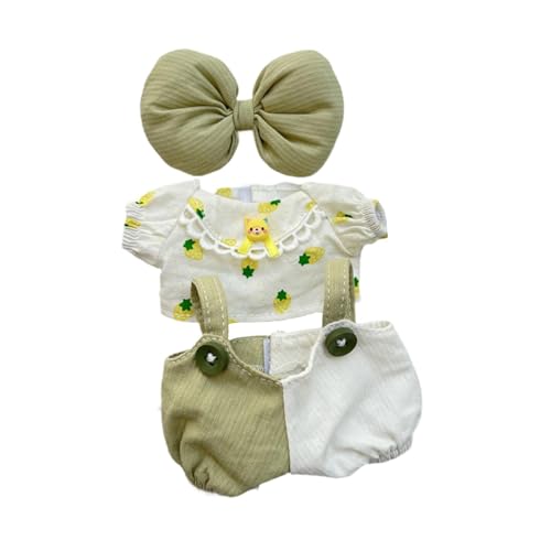 Colcolo Plüschpuppenkleidung für 15 cm, Puppenoutfits Kleidung Süßes bequemes Mädchengeschenk Puppenkleidung Kostüme Geschenk für kleine Mädchen, GRÜN von Colcolo