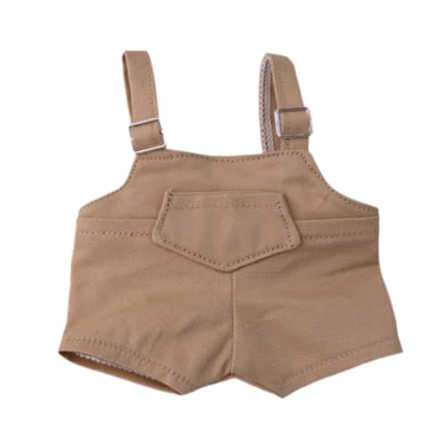 Colcolo Plüschpuppenkleidung für 15 cm, weich, Puppenoveralls, Foto-Requisiten, Puppenverkleidung, Kuscheltierkleidung, Khaki von Colcolo