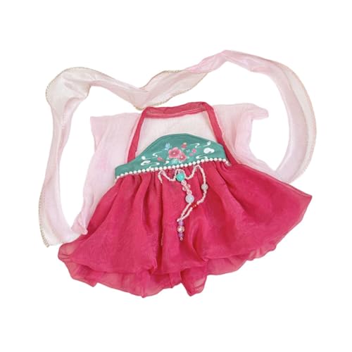 Colcolo Plüschpuppenkleidung für 38 cm, Puppenoutfit, Bequeme Cosplay-Kleidung für Kuscheltiere, Kostüme, Puppenkleidung, Mode, Rot von Colcolo