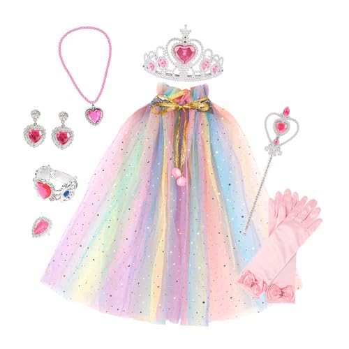 Colcolo Prinzessin Kostüm Set Kinder Prinzessin Kleid up für Mädchen für Festival Pretend Play, Farbe von Colcolo