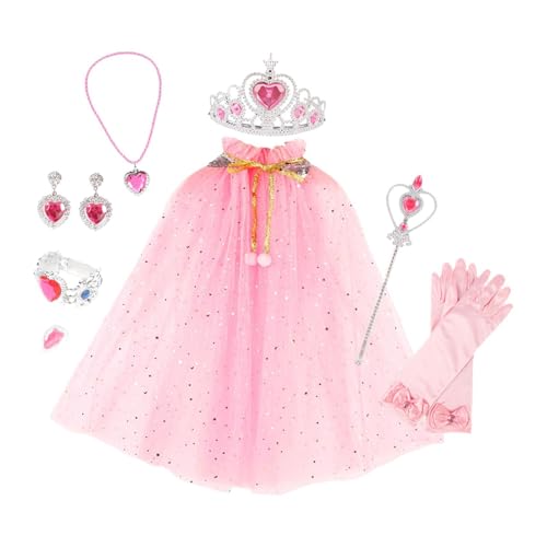 Colcolo Prinzessin Kostüm Set Kinder Prinzessin Kleid up für Mädchen für Festival Pretend Play, Rosa von Colcolo