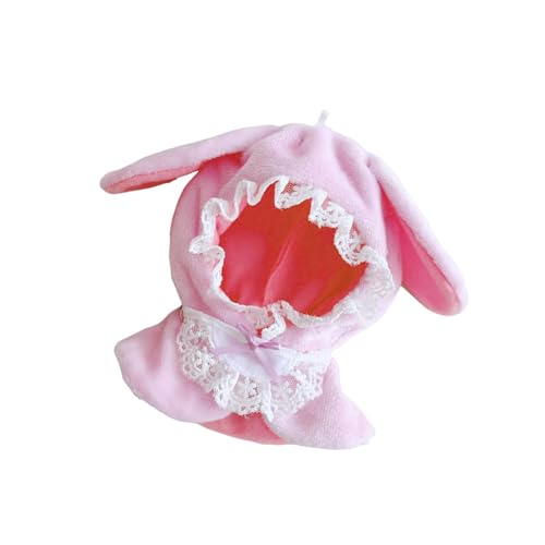 Colcolo Puppen-Kapuzenpullover, Umhang, Kleidung, handgefertigte Puppen-Outfits für 17 cm große Anhängerpuppen, Mädchengeschenke, Rollenspielspielzeug, rosa lila von Colcolo