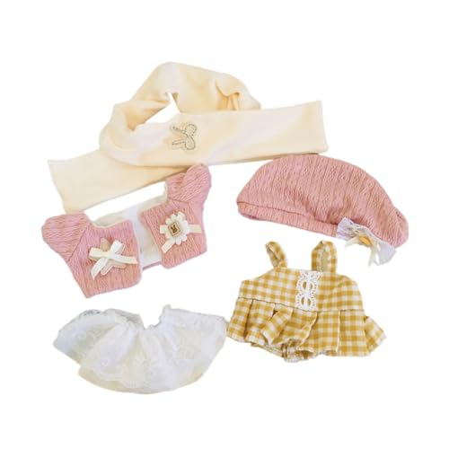 Colcolo Puppenkleidung, Outfits, Zubehör, Miniatur-Kleidungskostüm für 20 cm große Mädchenpuppen, Kindergeschenke, 5 Stück von Colcolo