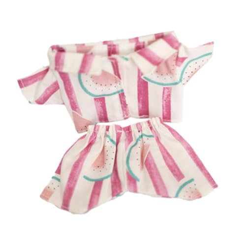 Colcolo Puppenkleidung für Mädchen, Puppenoutfit, bequemes, süßes Puppenzubehör, Kleidung, Kostüme, DIY-Puppenoutfit, Alter 5–7, 8–10, Rosa Wassermelone von Colcolo