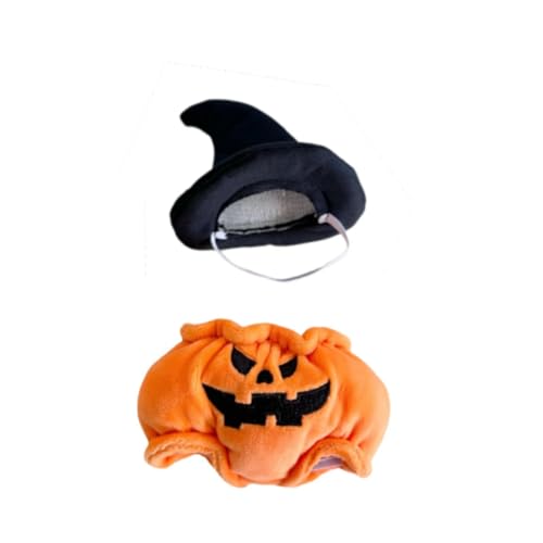 Colcolo Puppenkürbiskleidung, Puppenkleidungsanhänger, Puppe weich mit Hut, Kostümzubehör, Halloween-Kürbis-Outfit für 6,69-Zoll-Puppe von Colcolo