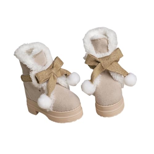 Colcolo Puppenschuhe für Damen im Maßstab 1/4, Winterschuhe, kreatives, realistisches Puppenkostüm, Miniatur-Kostümzubehör als Geschenk für Kinder, Khaki von Colcolo