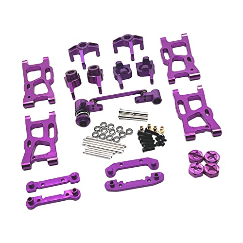 Colcolo RC Auto Metall Upgrade Combo Set Zubehör für 144010 124017 124019 RC Auto im Maßstab 1:12 1:14 Ferngesteuertes Auto, Violett von Colcolo