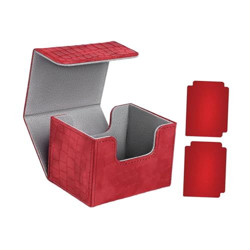 Colcolo Sammelkarten-Deckbox, Spielkarten-Organizer-Album mit Kartenteilern für Baseballkarten, Sammelkarten, TCG, Sportkarten, Rot von Colcolo