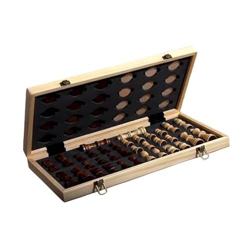 Colcolo Schach -Set Educational Toy Faltbares Schachbrett Geburtstagsgeschenk, Holz, Brettspiel, für Schüler Jungen Mädchen Teenager Anfänger von Colcolo