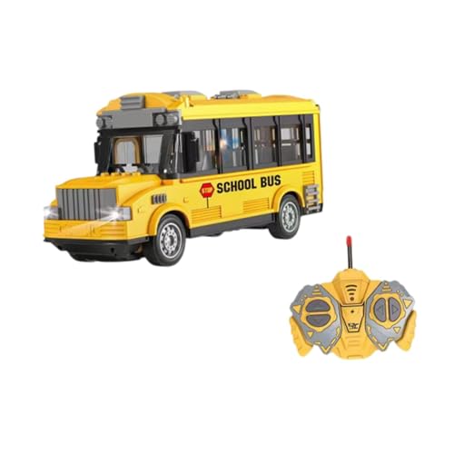 Colcolo Schulbus Spielzeug RC Auto 1/30 Elektronische Fahrzeuge Bildungssimulation Fernbedienung Auto Fahrzeuge RC Modellauto Spielzeug RC Bus, Yellow School Bus A von Colcolo