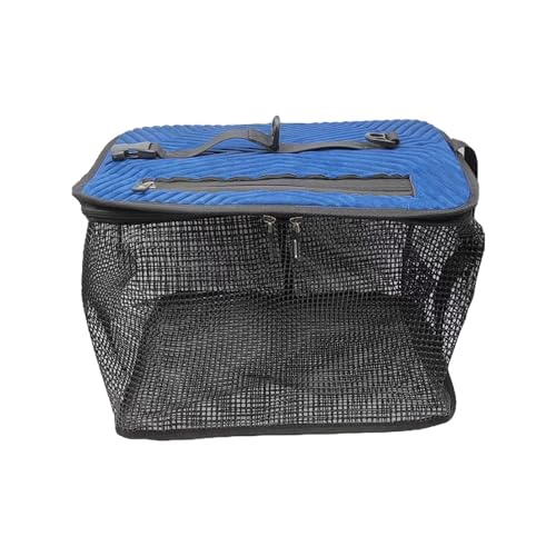 Colcolo Schwimmender Angelkorb, Fischkorb, Minnow-Eimer, Köder-Aufbewahrungskäfig mit 10 m Schnur, Robustes, faltbares Fischernetz, Blau 38x27.5x28cm von Colcolo