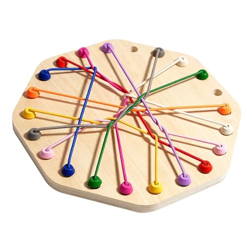 Colcolo Seil-Entwirrungsspielzeug, Knoten-Spielzeug, Tischspiel, tragbares Intelligenzentwicklungs-Seil-Puzzle-Herausforderungsspielzeug für Kinder, Sechseck von Colcolo