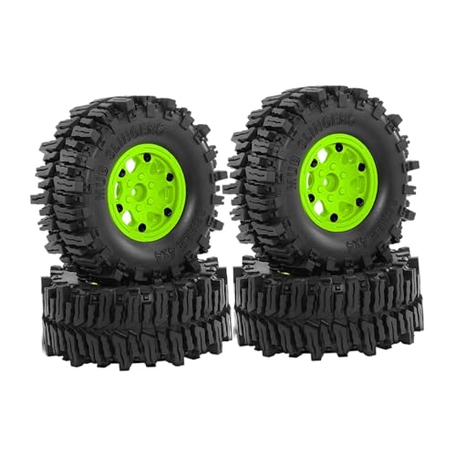 Colcolo Set mit 4 RC Rädern und Reifen für 1/8 Crawler Auto, Grün von Colcolo