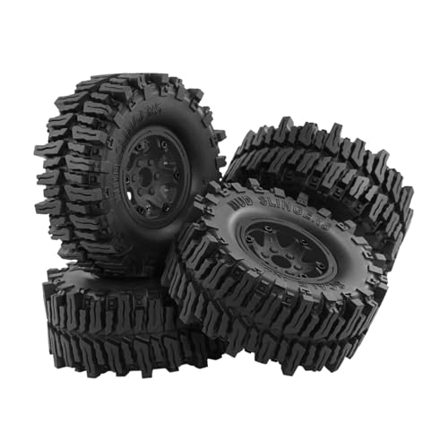 Colcolo Set mit 4 RC Rädern und Reifen für 1/8 Crawler Auto, Schwarz von Colcolo