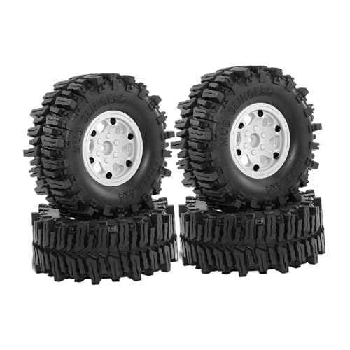 Colcolo Set mit 4 RC Rädern und Reifen für 1/8 Crawler Auto, Weiß von Colcolo