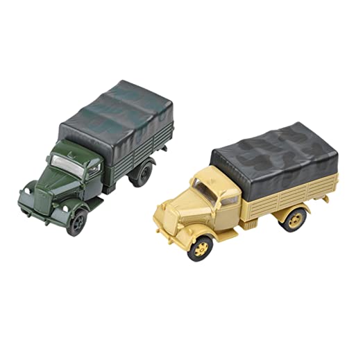 Colcolo Set von 2 1:72 4D Zusammenbau LKW-Simulations Wagen 80 Tisch Spielzeug Landschaft Auto Fahrzeug Modell Spielzeug Sammlerstücke von Colcolo