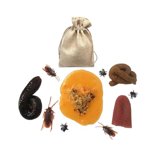 Colcolo Simulation Poop Trick Spielzeug Realistische Turd Fly Neuheit Tragbare mit Lagerung Tasche Witz Trick Poop Modell für Halloween von Colcolo