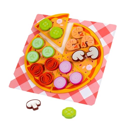 Colcolo Spielzeug-Lebensmittelset für Kinder, Rollenspiele, Vorschulisches pädagogisches Kochspielzeug, Lebensmittelspielzeug, frühes Lernen für Kinder, Pizza von Colcolo