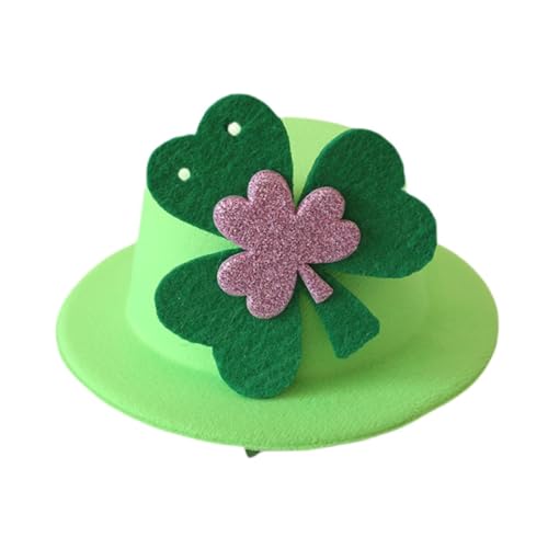 Colcolo St. Patrick's Day Hut Gift Decor Kostüm Accessoire für Feierparty Gefälligkeiten, Fluorescentgreenpink von Colcolo