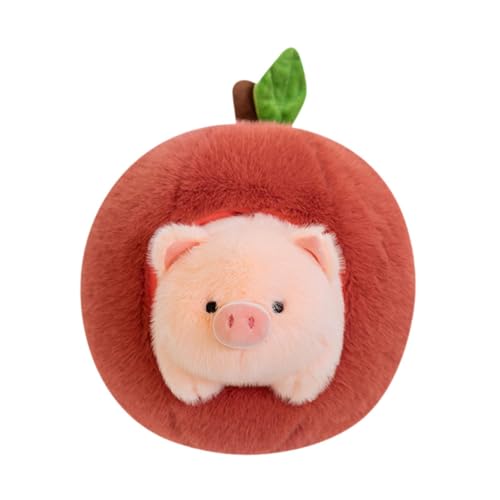 Colcolo Süßes Plüschtier mit Obstschwein, weiche Puppe, süße Raumdekoration, tragbares Dekokissen, Puppe, Kuscheltierspielzeug für Jungen, 26cm von Colcolo