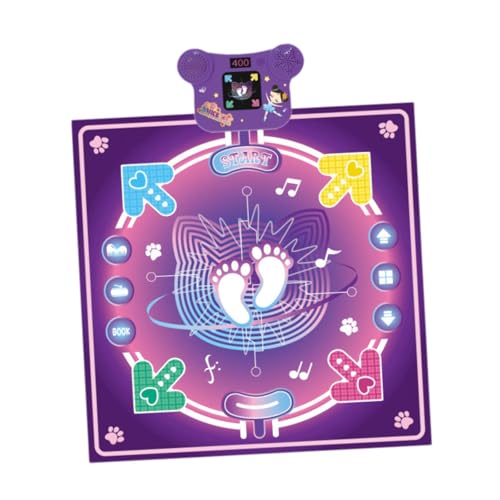 Colcolo Tanzmatte Toys Musik Tanzspiel mit Light Up 4 Modi Electronic Dance Pad Touch Spiele Mat Mat für 3-12 Jahre alt, Doppeltes Licht von Colcolo